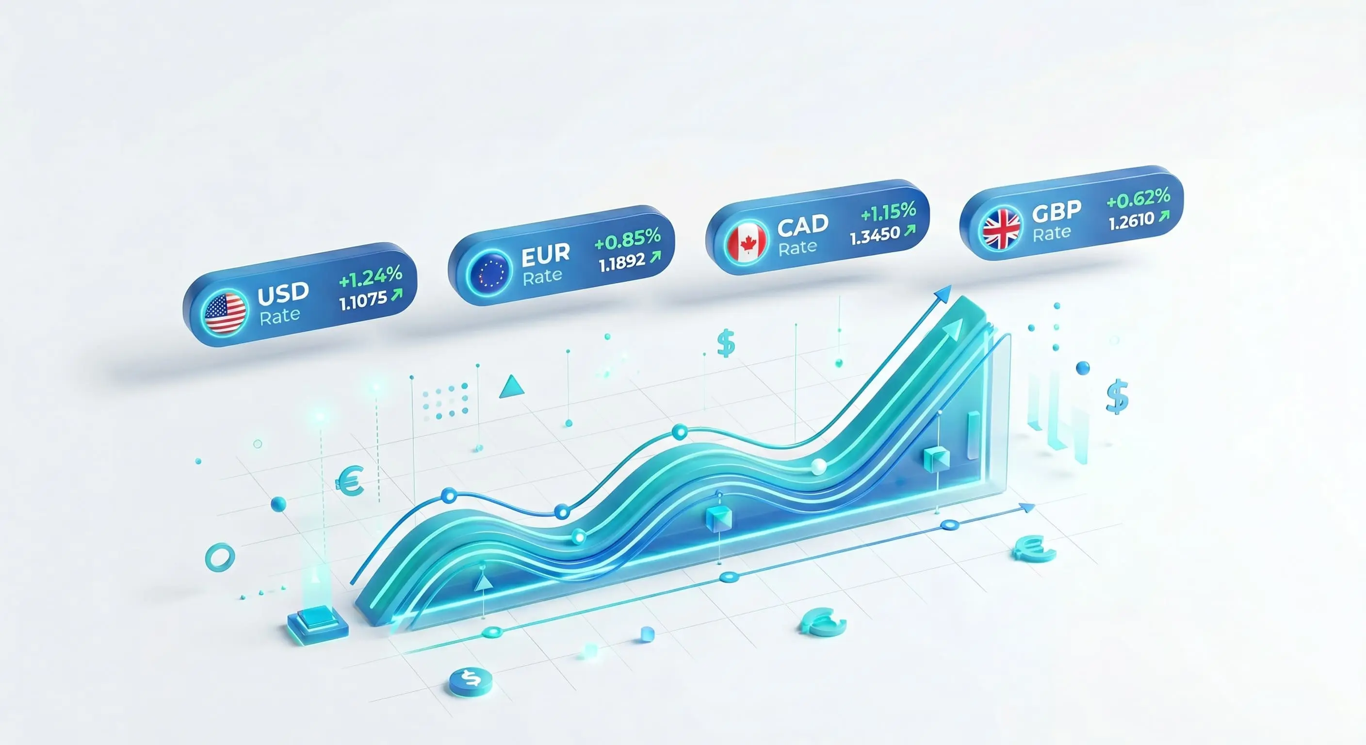 3D infographic showing local clearing in a Peer-to-Peer financial matching system with European and international mobile users